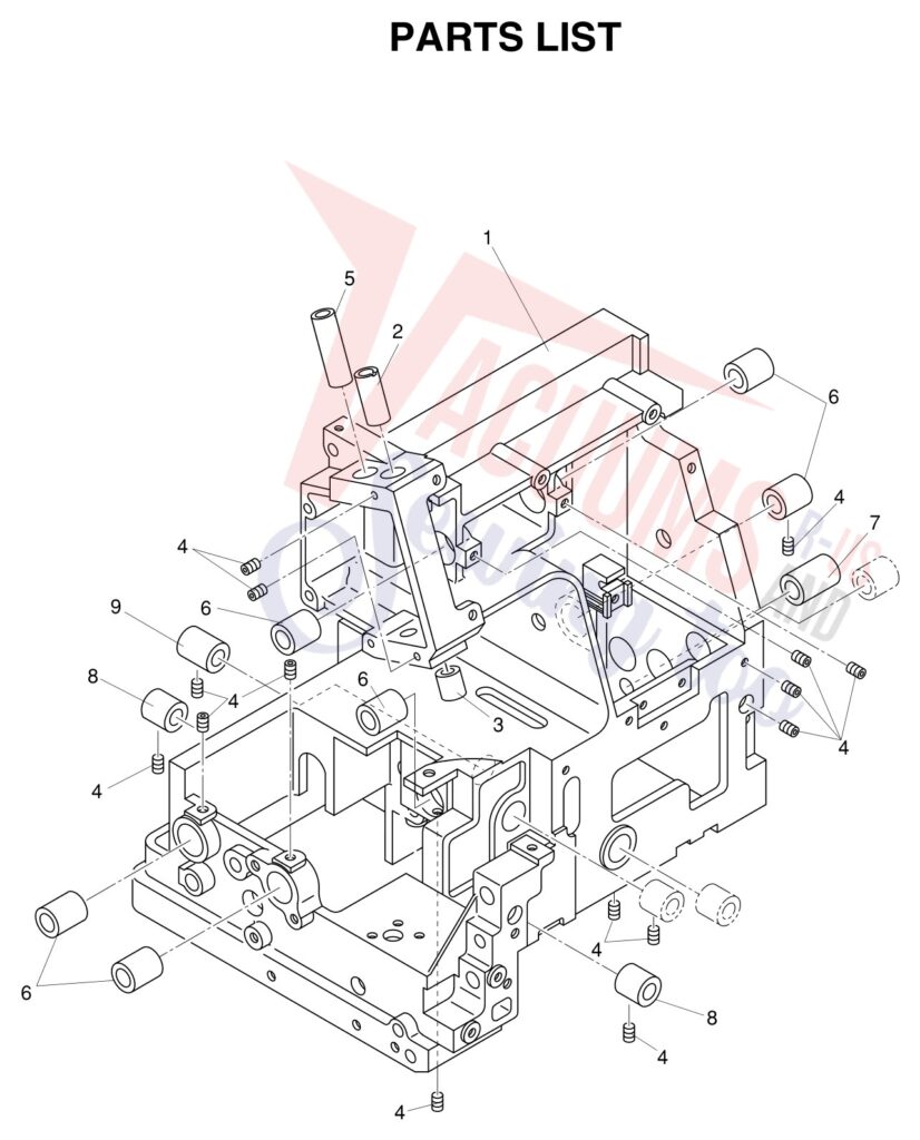 Janome 1100D exploded schematic diagram (page 10)
