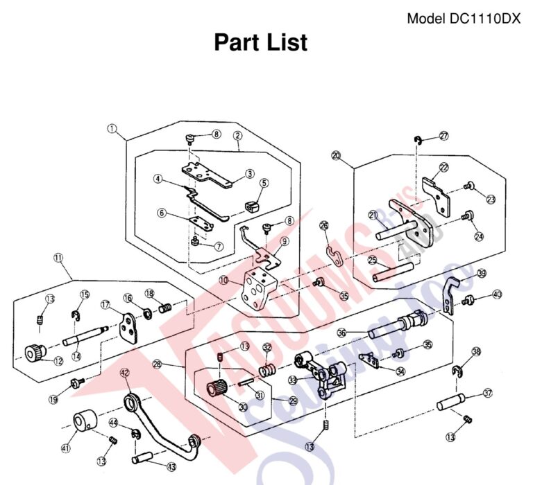 Janome 1110DX schematic page 10 preview