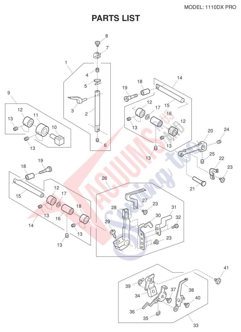 Janome 1110DXP schematic page 9 preview