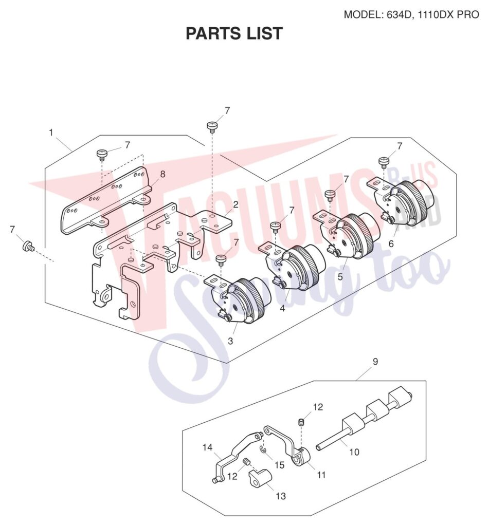 Janome 1110DXP V2 exploded schematic diagram (page 5)