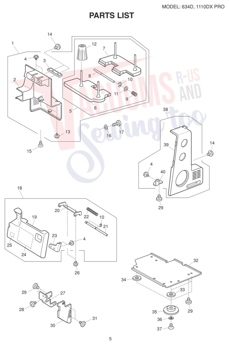 Janome 1110DXP V2 schematic page 8 preview