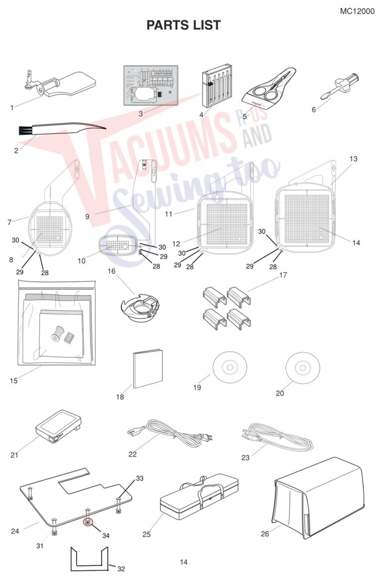 Janome 12000 schematic page 6 preview