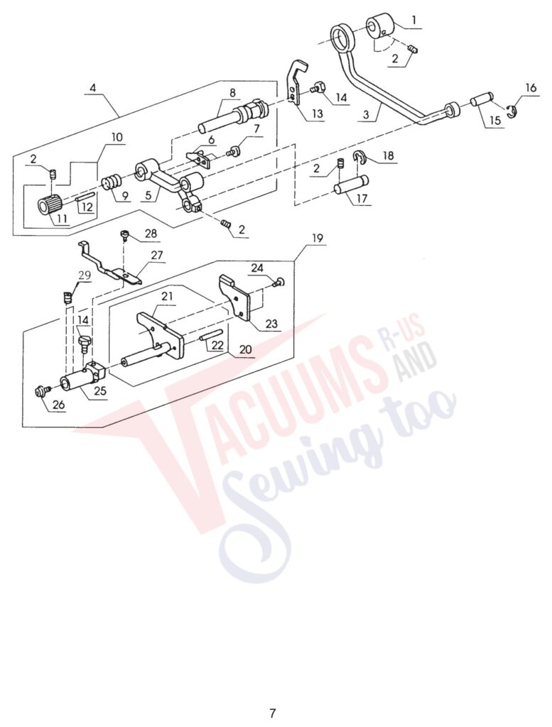 Janome 134D exploded schematic diagram (page 8)
