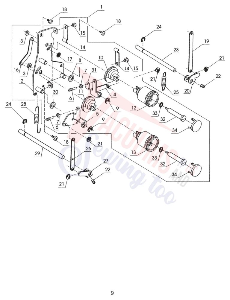 Janome 134D schematic page 10 preview