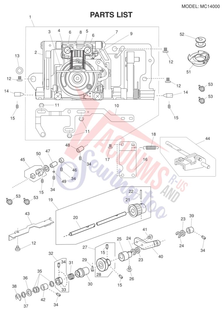 Janome 14000 schematic page 2 preview