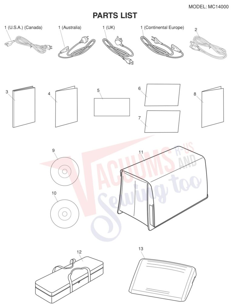 Janome 14000 schematic page 11 preview