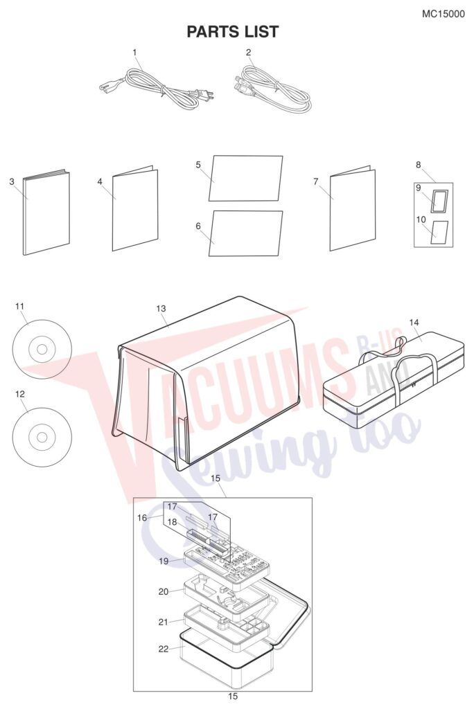Janome 15000 exploded schematic diagram (page 7)
