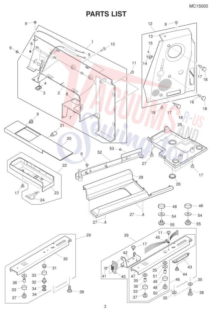 Janome 15000 exploded schematic diagram (page 14)