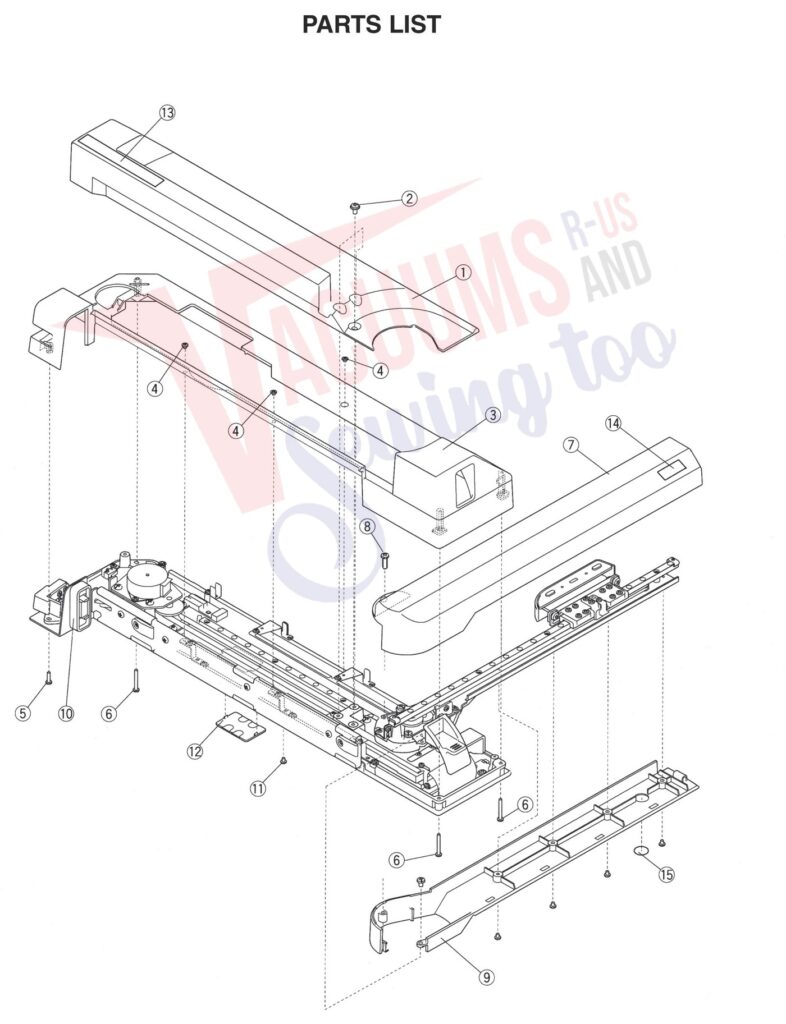 Janome 15000 V2 exploded schematic diagram (page 8)
