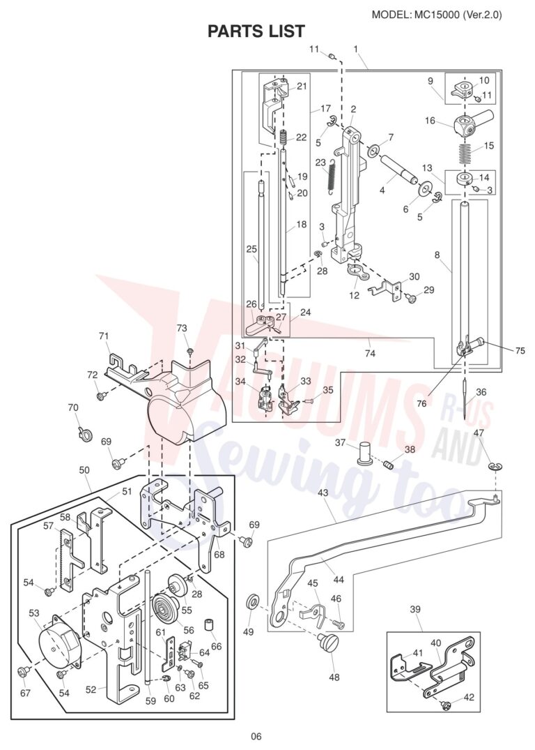 Janome 15000 V2 schematic page 14 preview