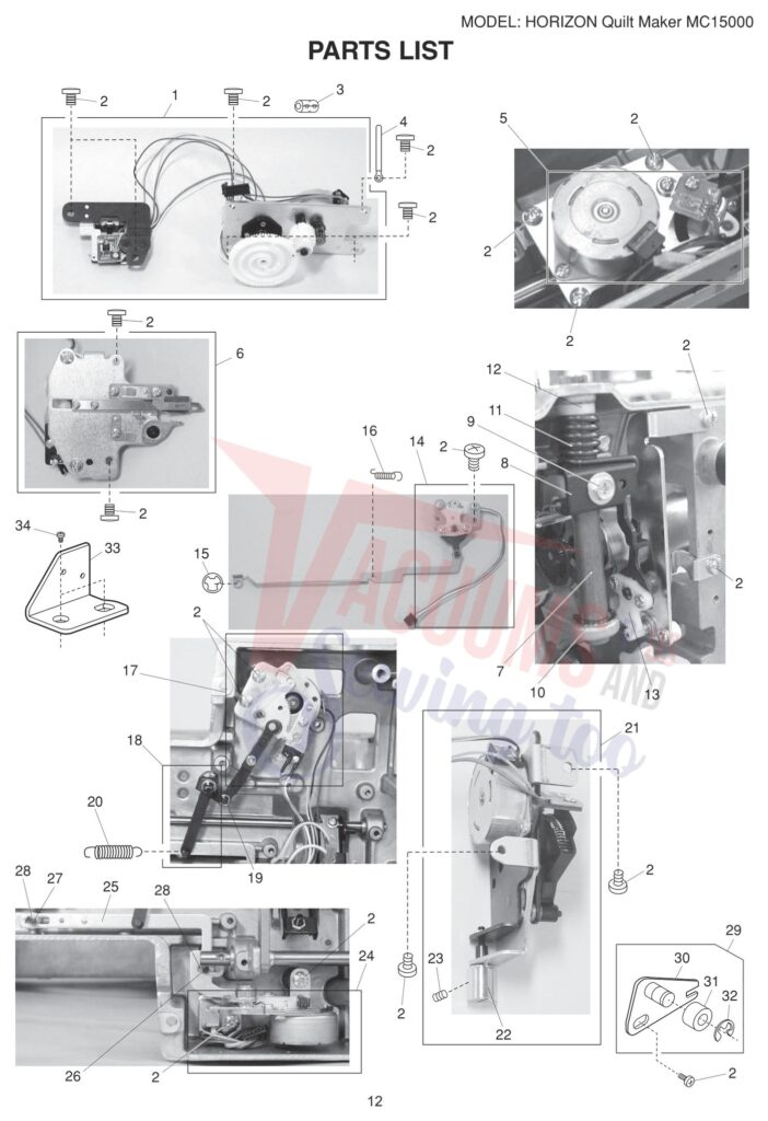 Janome 15000 V3 exploded schematic diagram (page 4)