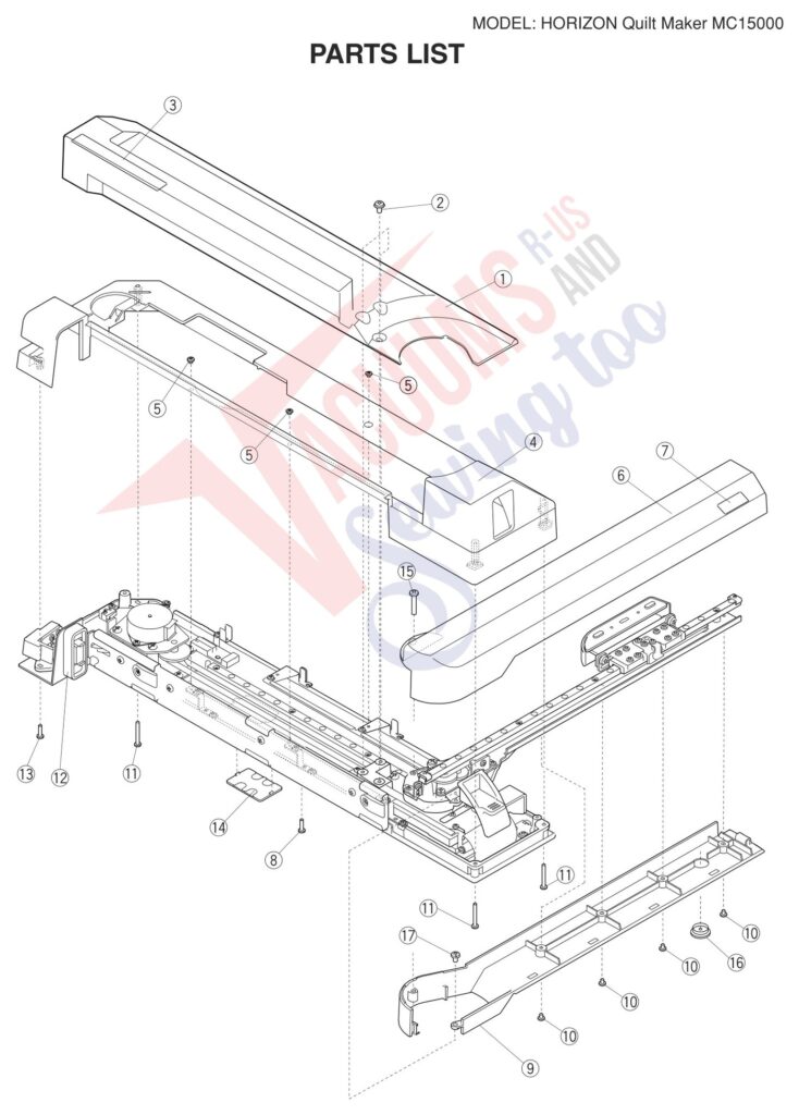 Janome 15000 V3 exploded schematic diagram (page 7)