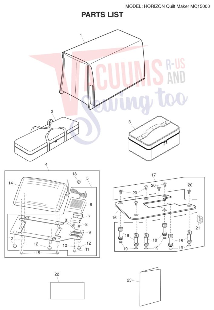 Janome 15000 V3 exploded schematic diagram (page 11)