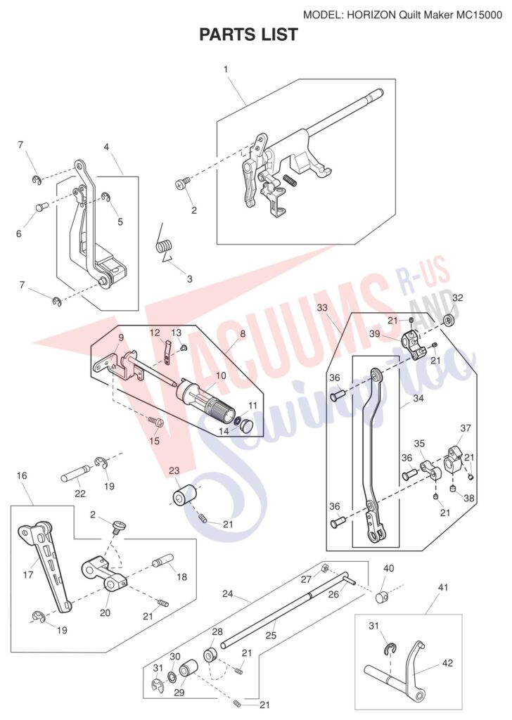 Janome 15000 V3 exploded schematic diagram (page 19)