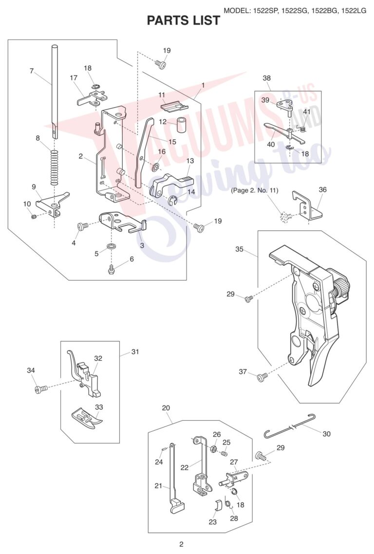 Janome 1522-BG schematic page 2 preview