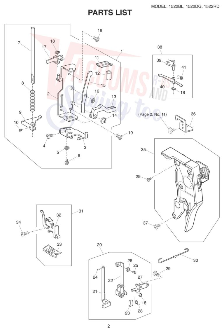 Janome 1522-BL schematic page 2 preview