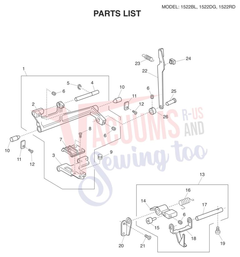 Janome 1522-BL schematic page 7 preview