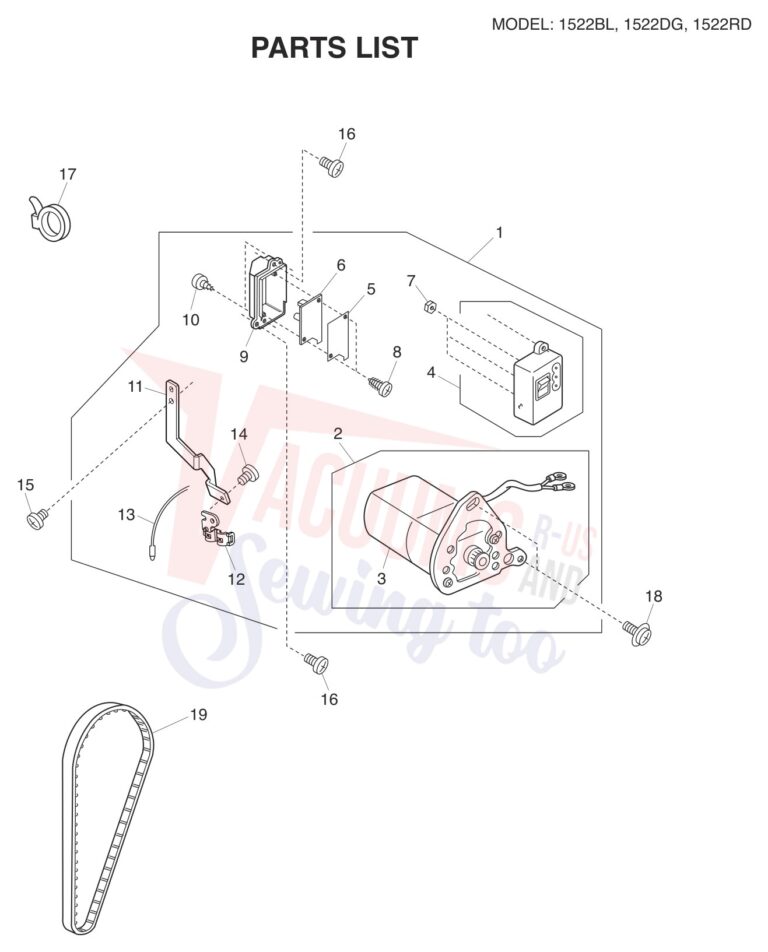 Janome 1522-BL schematic page 8 preview