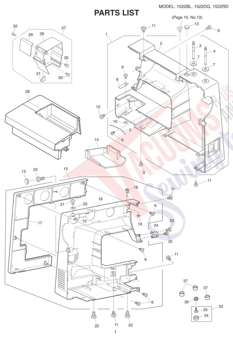 Janome 1522-DG schematic page 1 preview