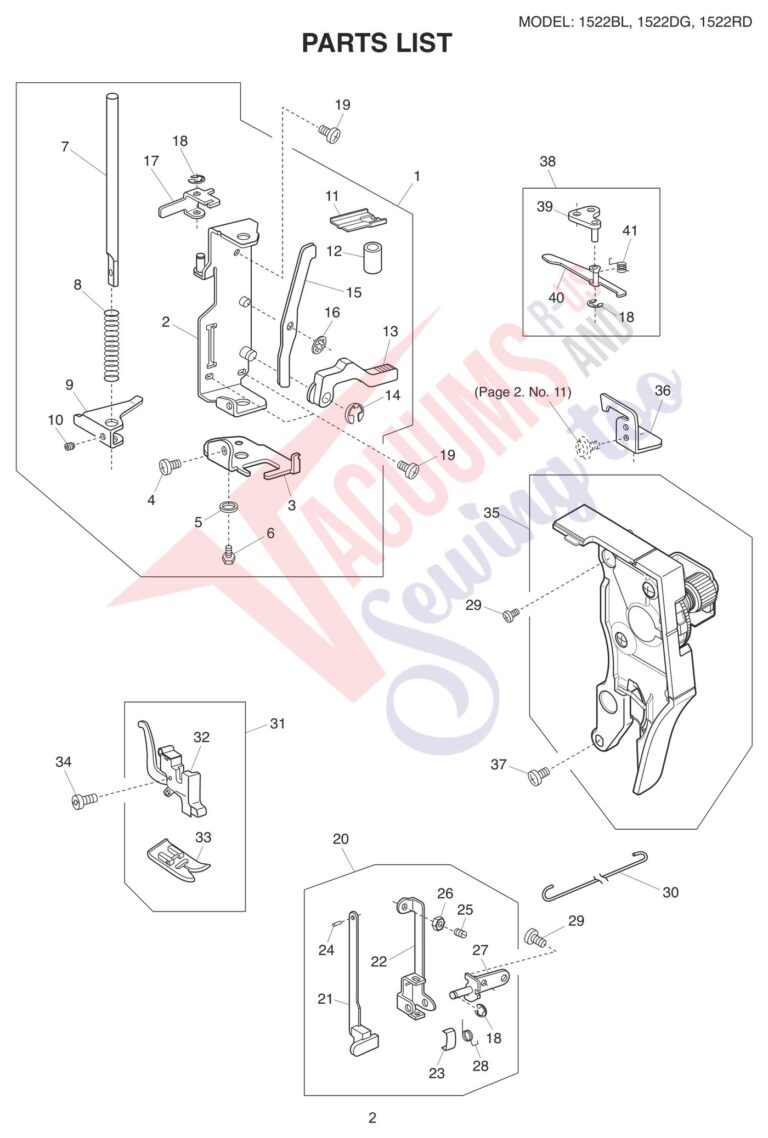Janome 1522-DG schematic page 2 preview