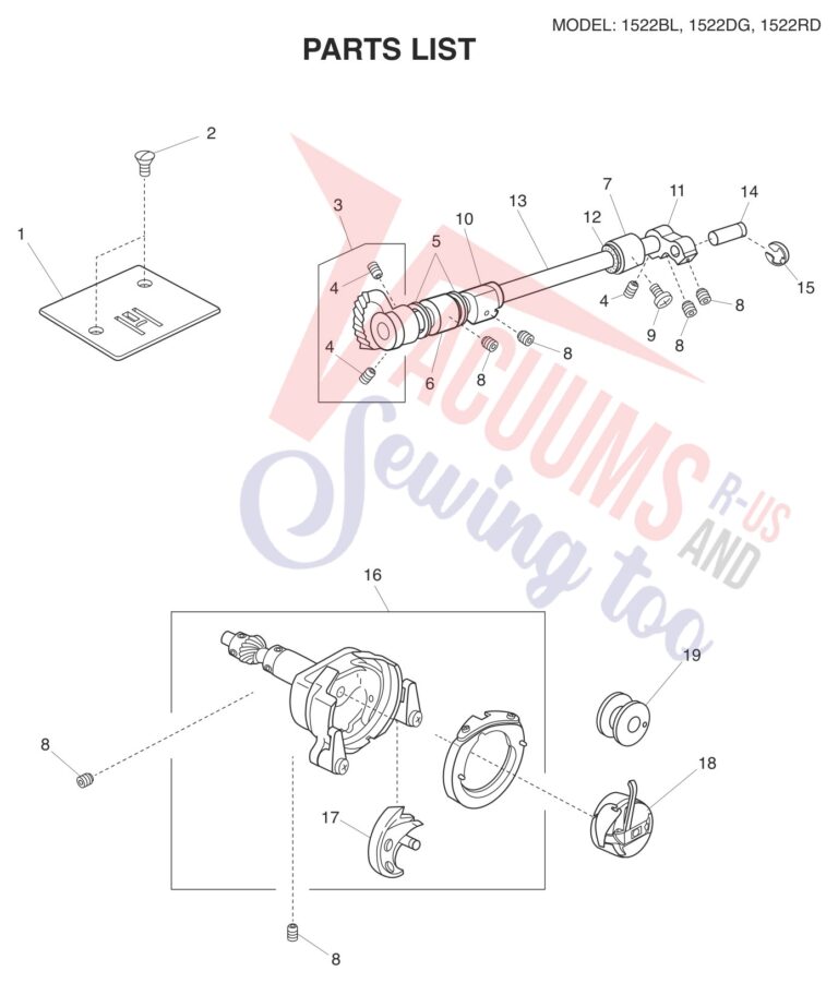 Janome 1522-DG schematic page 6 preview