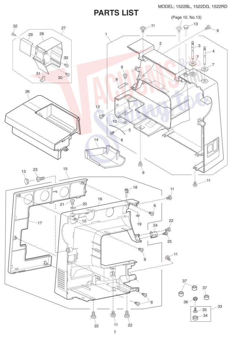Janome 1522-RD schematic page 1 preview