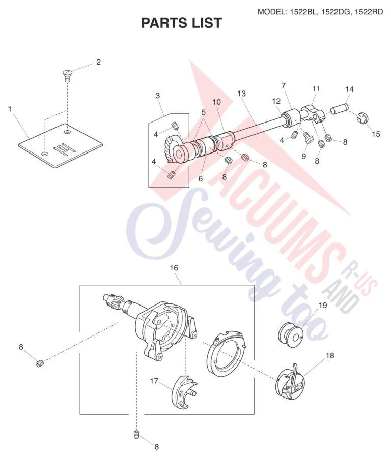 Janome 1522-RD schematic page 6 preview