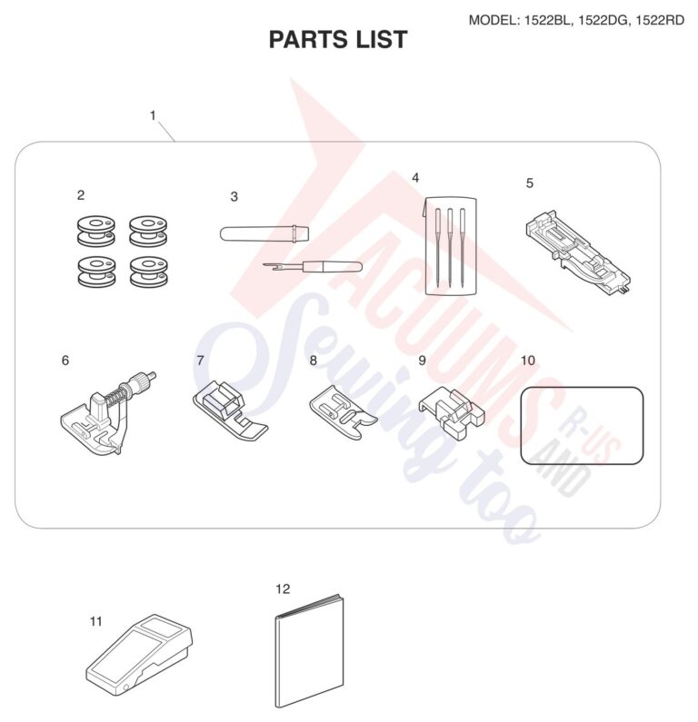 Janome 1522-RD schematic page 9 preview