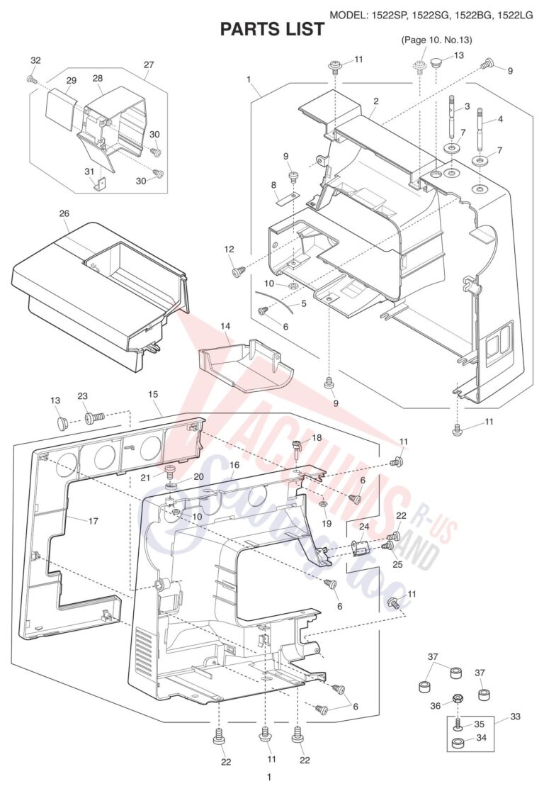 Janome 1522-SG schematic page 1 preview