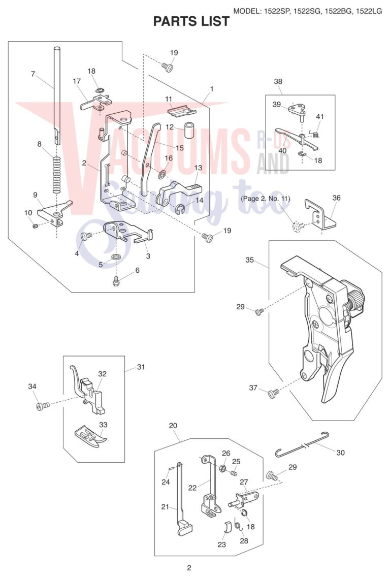 Janome 1522-SG schematic page 2 preview
