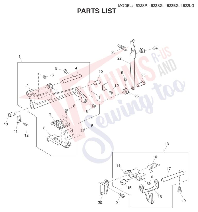 Janome 1522-SG schematic page 7 preview