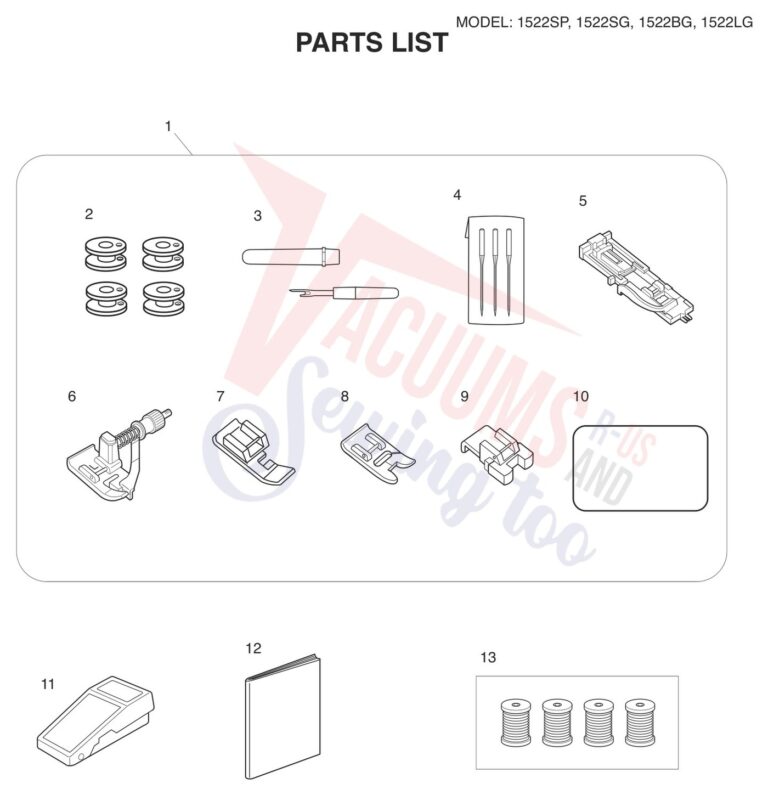 Janome 1522-SG schematic page 9 preview