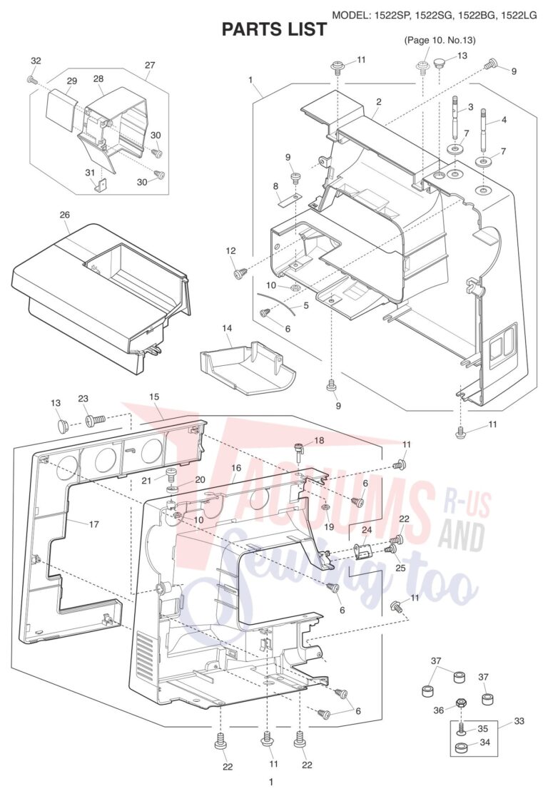 Janome 1522-SP schematic page 1 preview