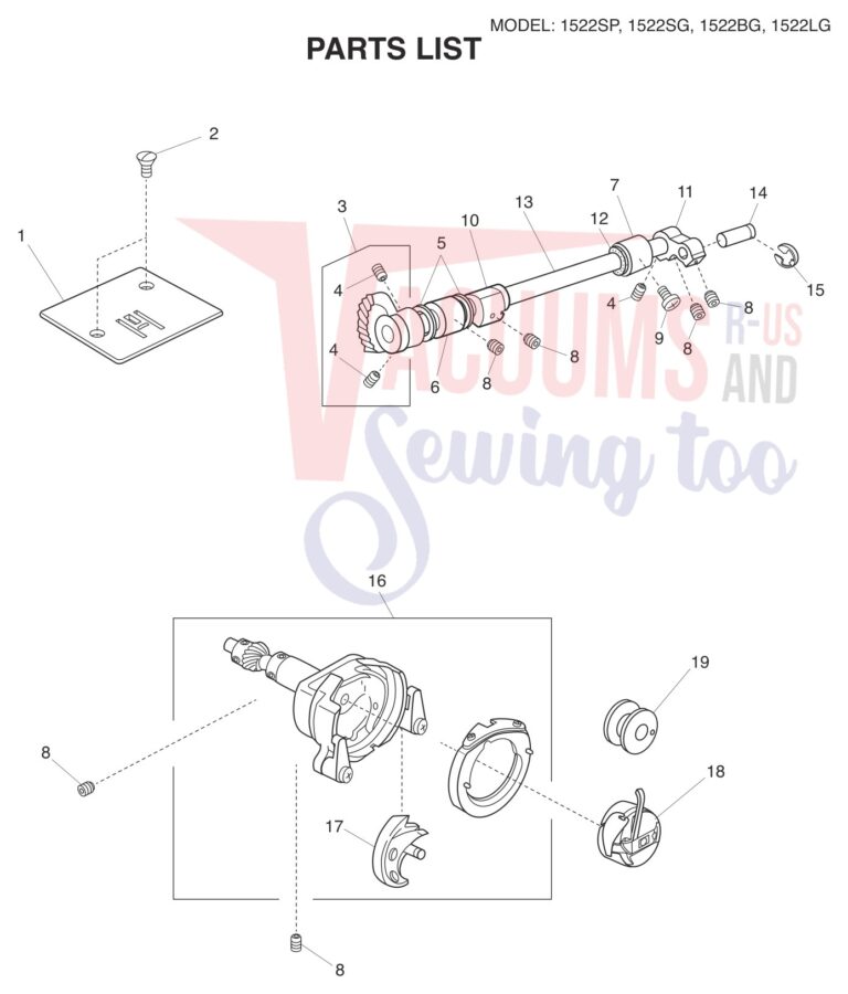 Janome 1522-SP schematic page 6 preview