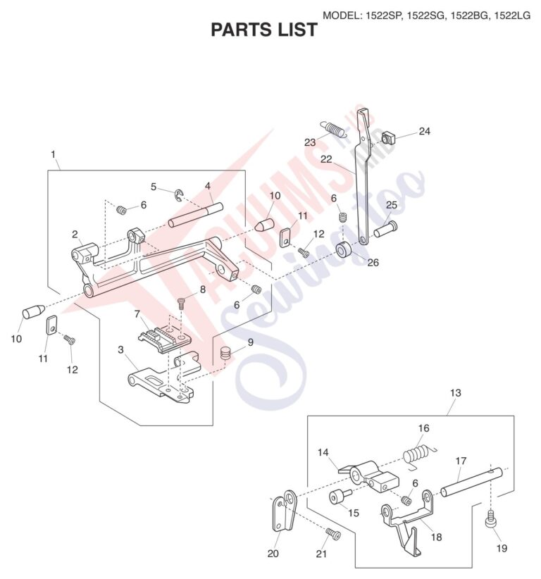 Janome 1522-SP schematic page 7 preview