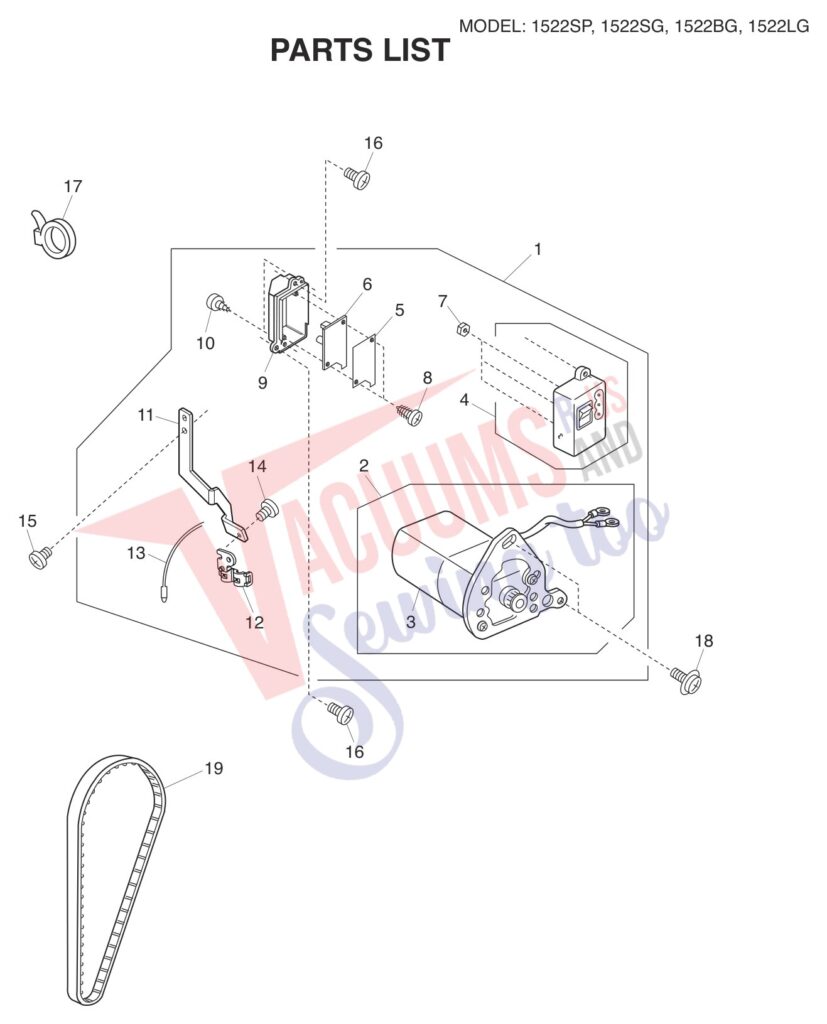 Janome 1522-SP exploded schematic diagram (page 8)