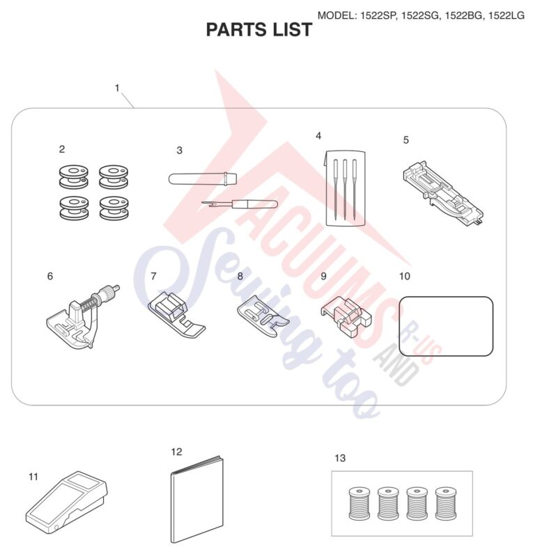 Janome 1522-SP schematic page 9 preview