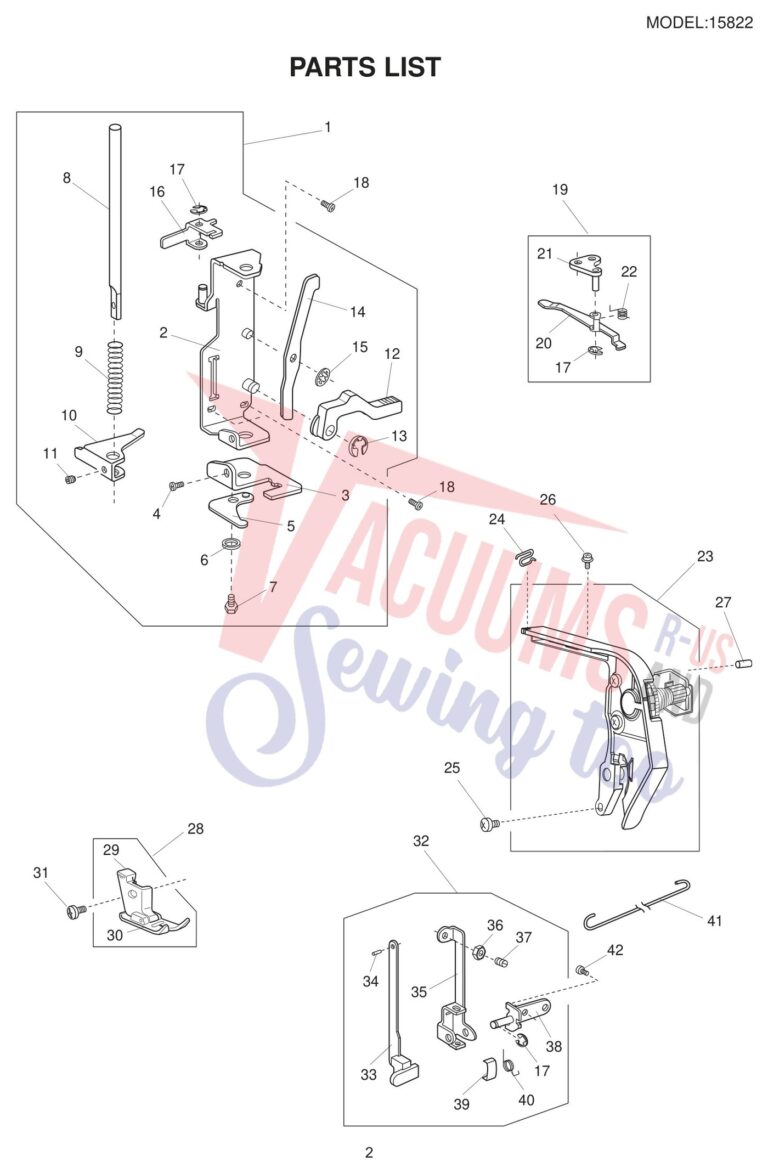 Janome 15822 schematic page 2 preview