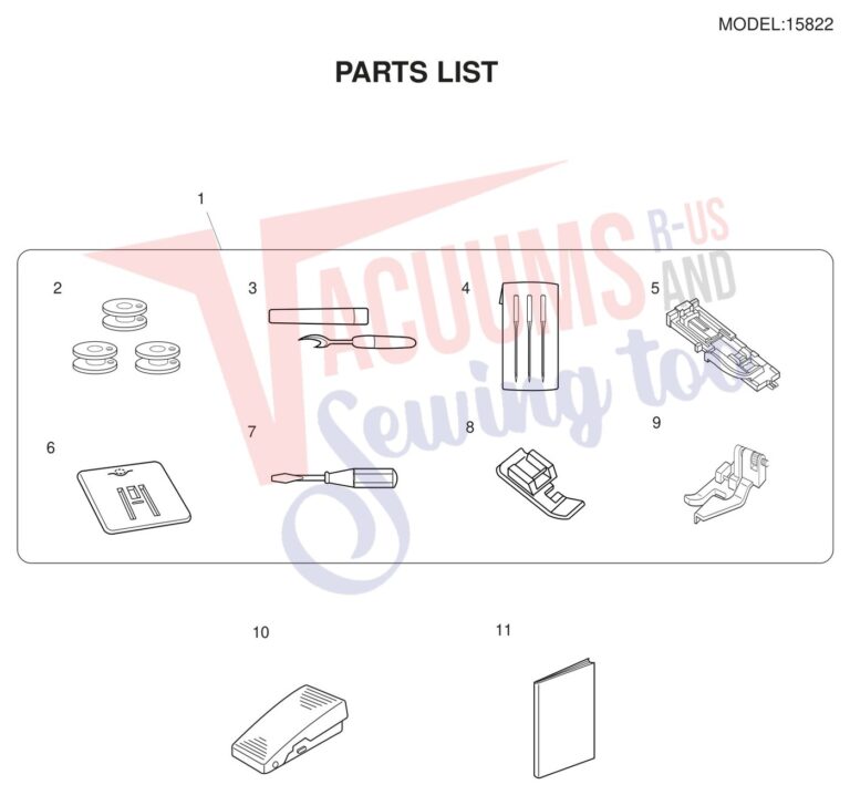 Janome 15822 schematic page 9 preview