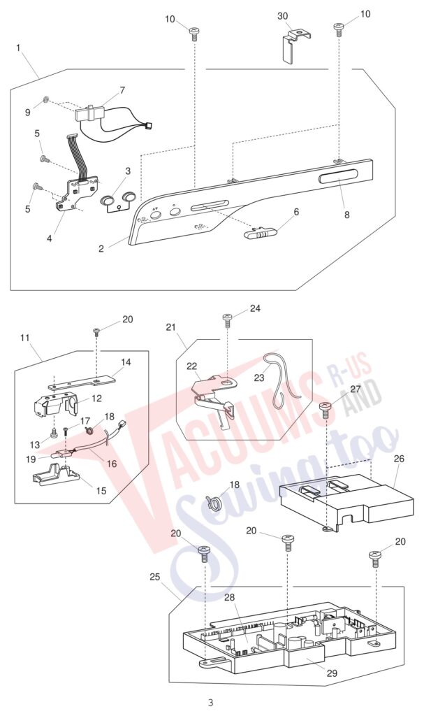 Janome 1600P exploded schematic diagram (page 4)