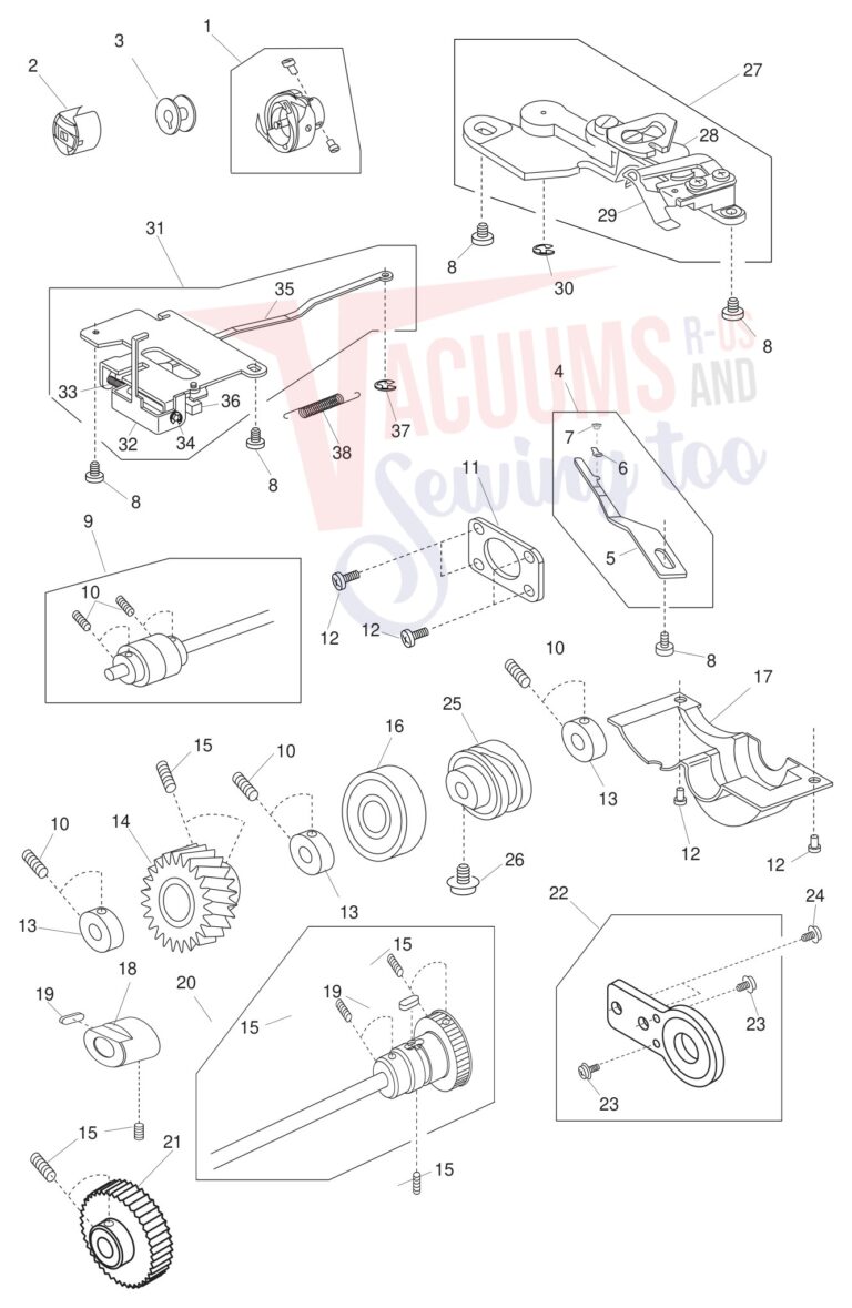 Janome 1600P schematic page 7 preview