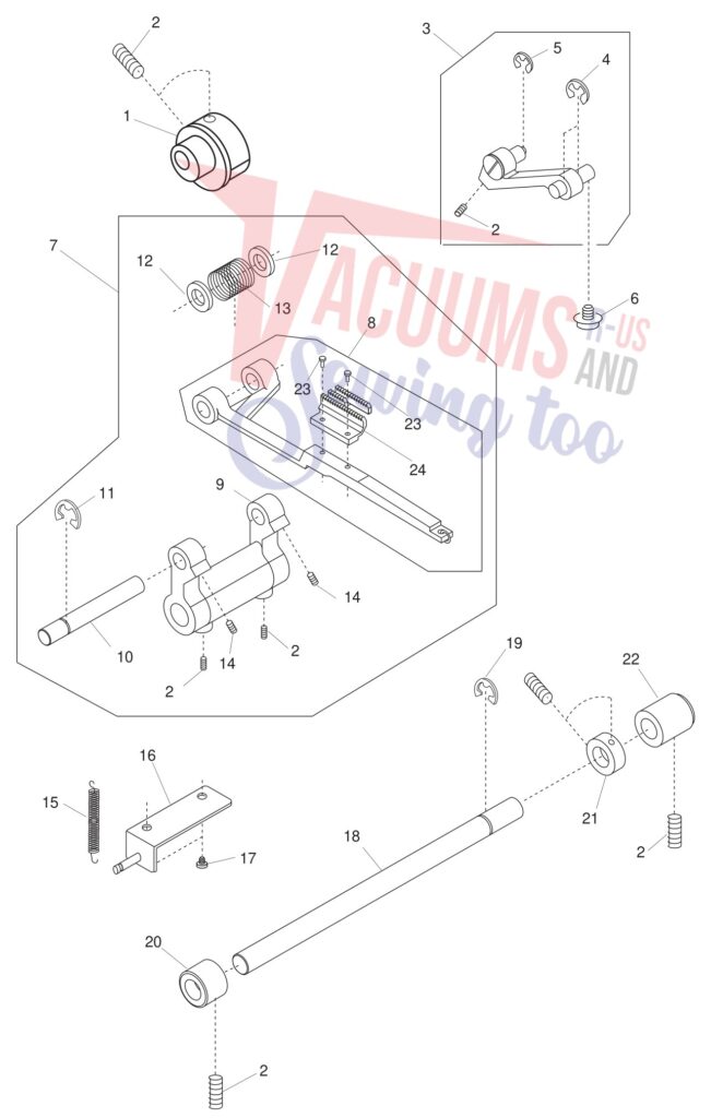 Janome 1600P exploded schematic diagram (page 8)