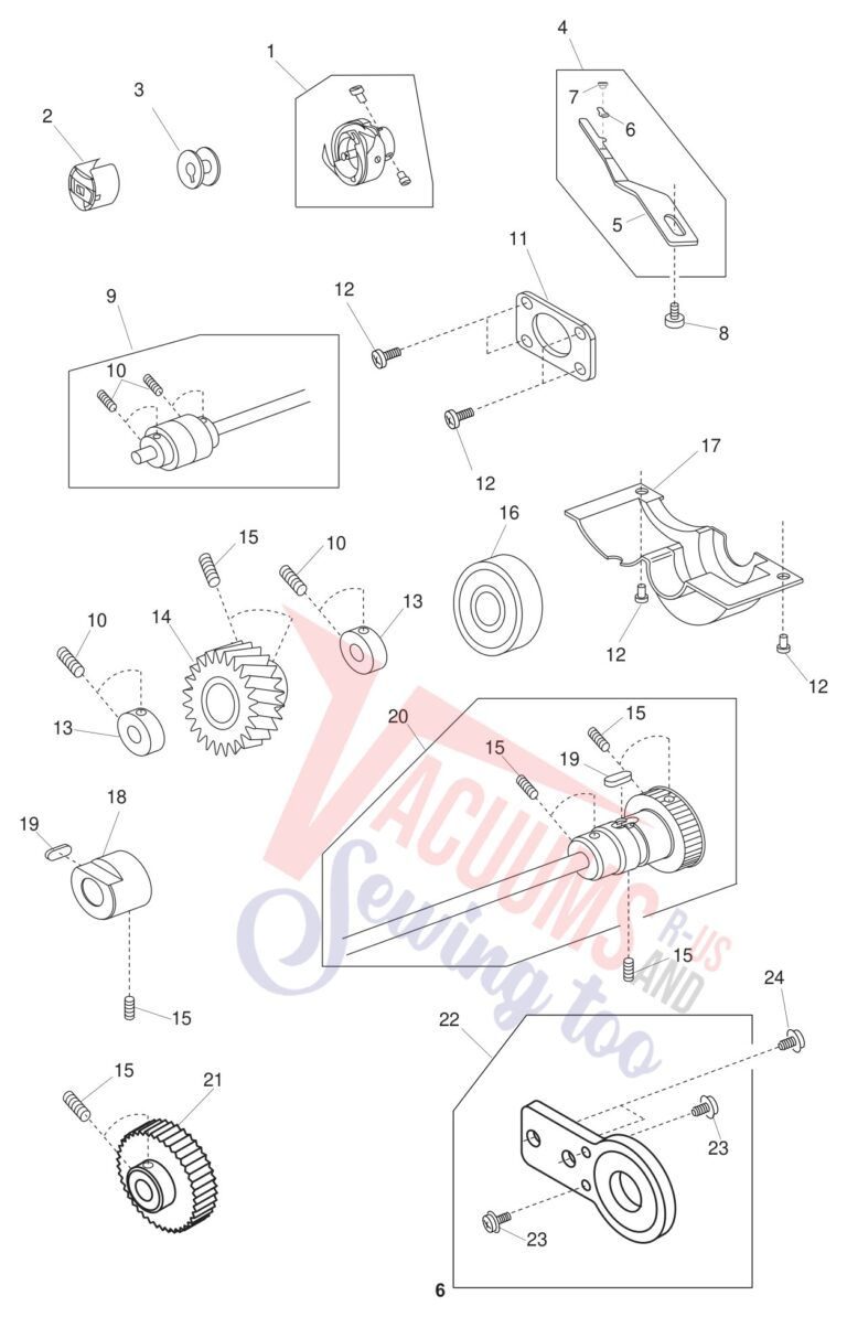 Janome 1600P-DB schematic page 7 preview