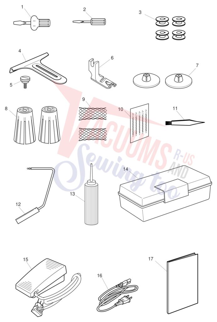 Janome 1600P-DBX exploded schematic diagram (page 2)
