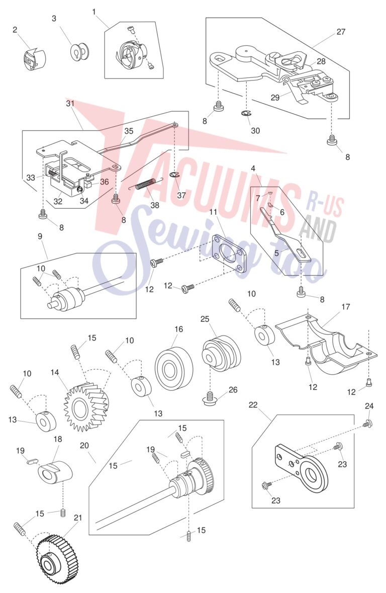 Janome 1600P-DBX schematic page 7 preview