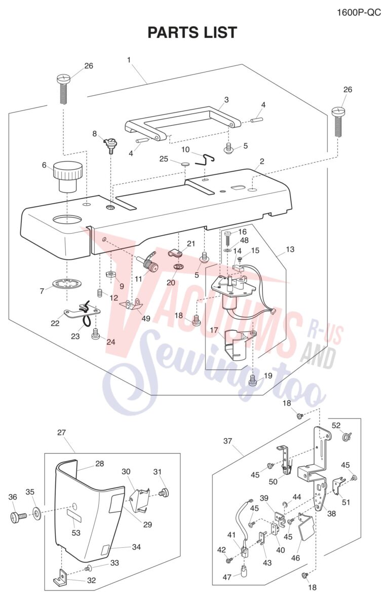 Janome 1600P-QC schematic page 1 preview