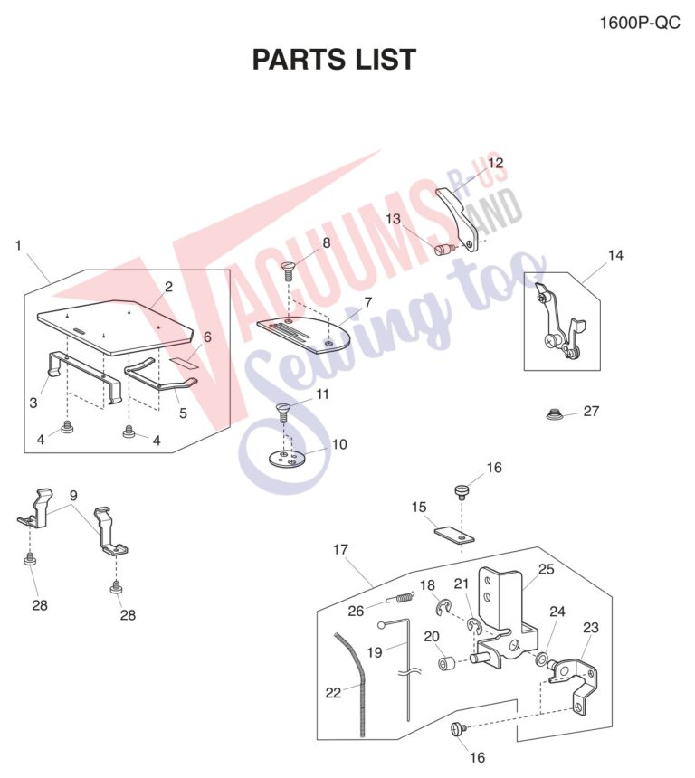 Janome 1600P-QC schematic page 10 preview
