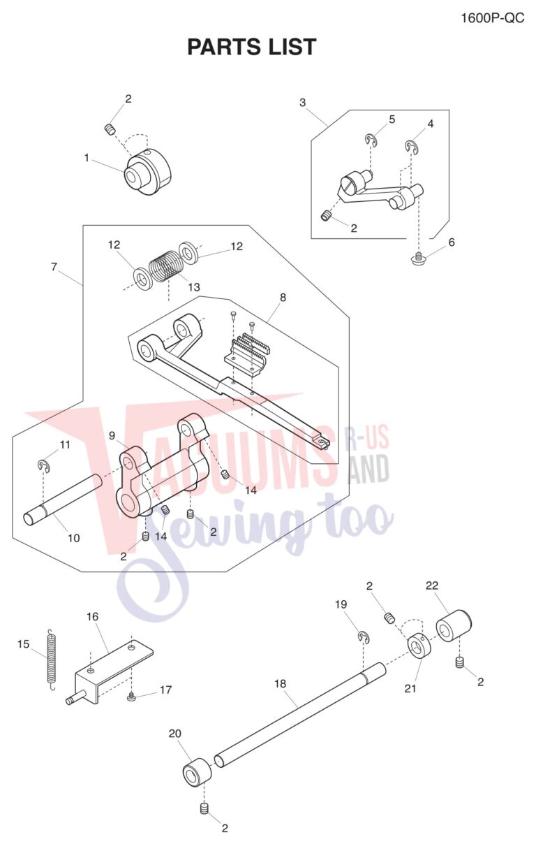 Janome 1600P-QC schematic page 13 preview