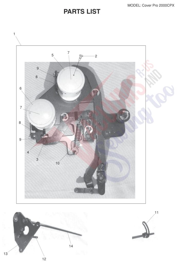 Janome 2000CPX exploded schematic diagram (page 6)
