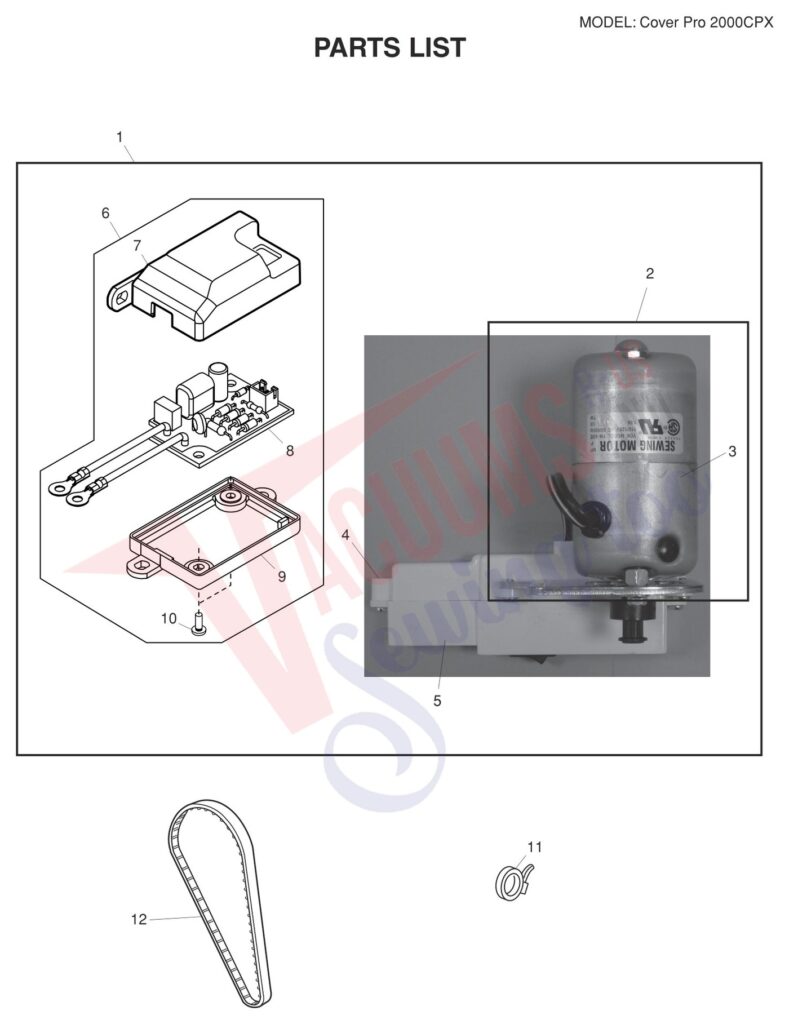 Janome 2000CPX exploded schematic diagram (page 8)